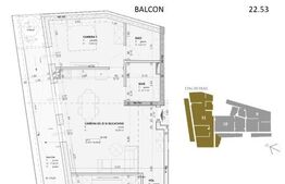 Apartament 4 camere, 2 Bai, 91 mp, Terasa 23 mp, FINISAT, Central