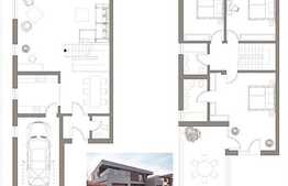 Vanzare parte de duplex, 173 mp utili, teren 349 mp, front 20 ml, cu garaj