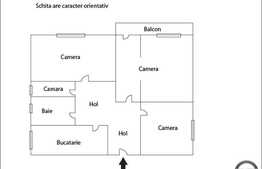 Vanzare apartament 3 camere decomandate, 59 mp in zona Real