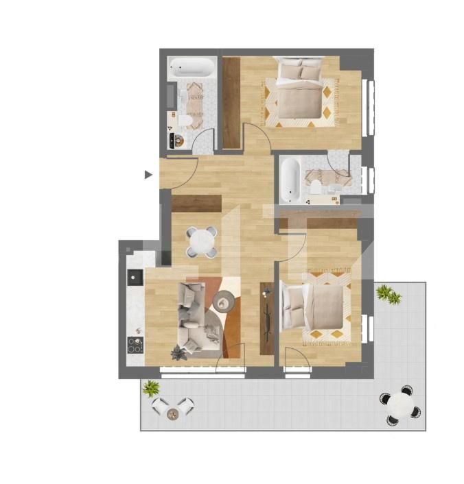Apartament de vânzare 3 camere Dambul Rotund - 194161AV | BLITZ Cluj-Napoca | Poza2