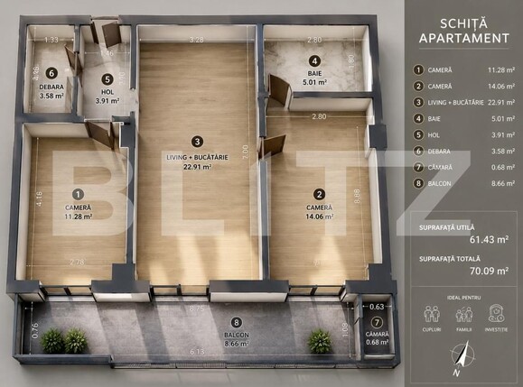 Apartament de vânzare 3 camere Manastur - 194249AV | BLITZ Cluj-Napoca | Poza19