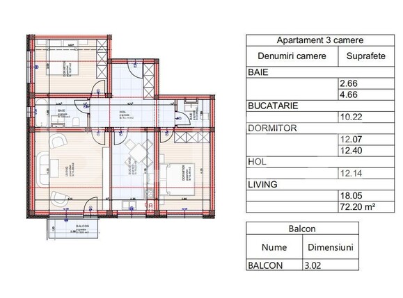 Apartament de vânzare 3 camere Sanpetru - 194285AV | BLITZ Brașov | Poza1