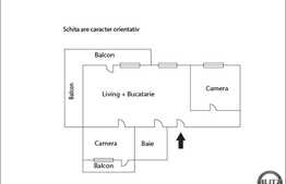 3 camere, strada Florilor, 75 mp utili, finisat, 2 balcoane