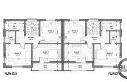 Duplex semifinisat cu 140.5 mp utili, teren de 250 mp, zona de case! Imobil nou!