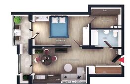 Apartament 2 camere, finisat, terasa, CF, parcare, boxa, Zona Vivo 