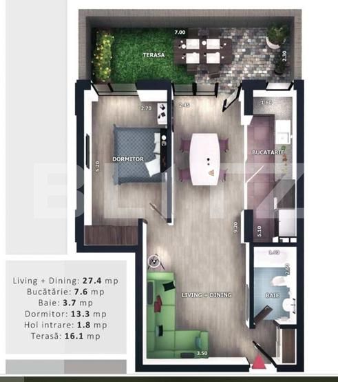Apartament de vânzare 2 camere Floreşti - 194838AV | BLITZ Cluj-Napoca | Poza2