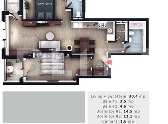 Apartament de vânzare 3 camere Floreşti - 194882AV | BLITZ Cluj-Napoca | Poza1