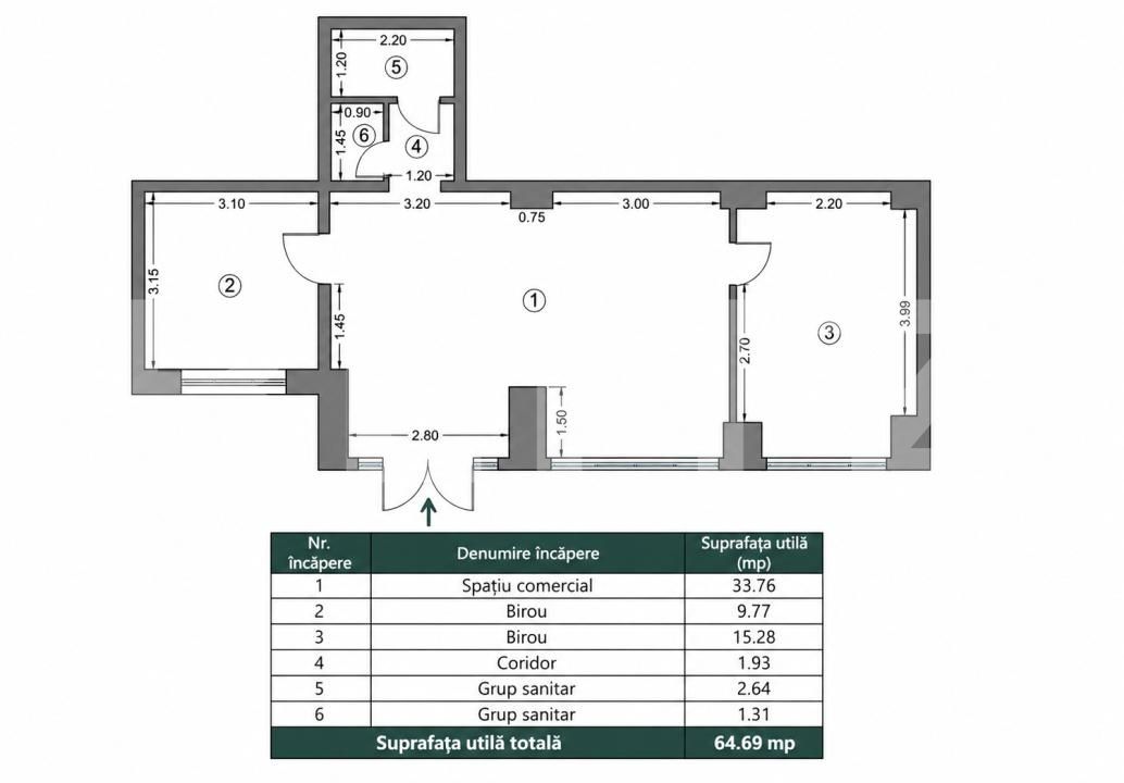 Spațiu comercial de închiriat Marasti - 194884SIC | BLITZ Cluj-Napoca | Poza2