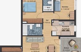 Apartament  3 camere, , parcare subterana, Grand Hill Residence, 
