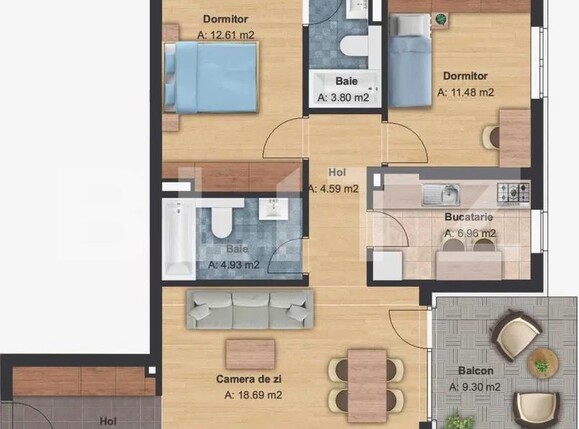 Apartament de închiriat 2 camere Andrei Mureşanu - 195250AI | BLITZ Cluj-Napoca | Poza6