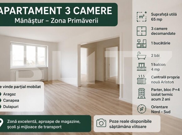 Apartament de vânzare 3 camere Manastur - 195300AV | BLITZ Cluj-Napoca | Poza1