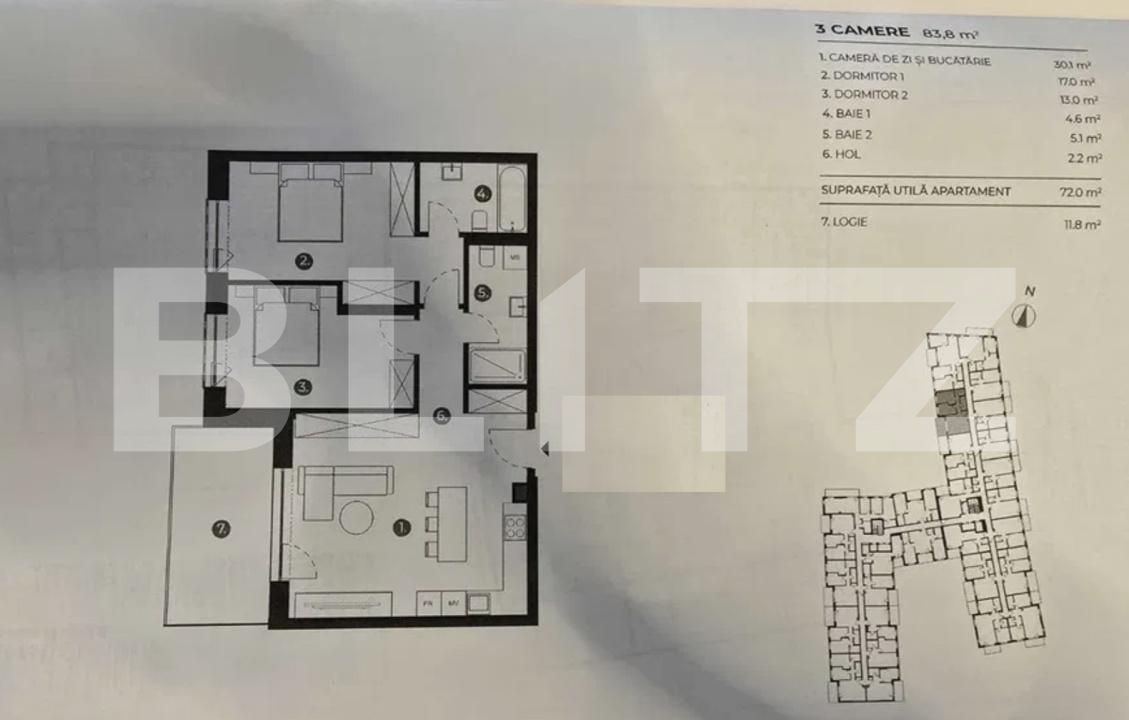Apartament de vânzare 3 camere Semicentral - 195314AV | BLITZ Cluj-Napoca | Poza5