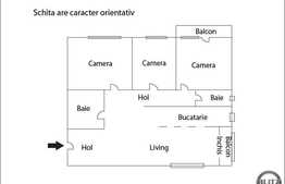 Vanzare 4 camere, 78 mp plus 2 balcoane inchise, zona OMV Marasti, cu parcare