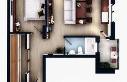 Apartament 2 camere, 51 mp, intermediar, balcon, CF, parcare, boxa, Zona Vivo 