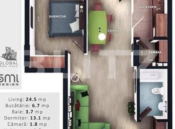 Apartament de vânzare 2 camere Floreşti - 195471AV | BLITZ Cluj-Napoca | Poza1