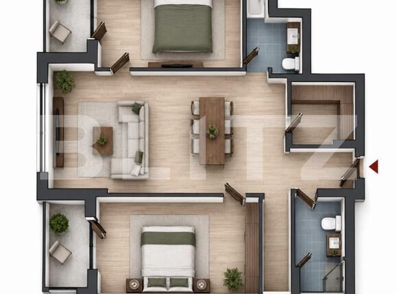 Apartament de vânzare 3 camere Floreşti - 195476AV | BLITZ Cluj-Napoca | Poza1