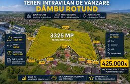 Teren ideal investitie, 3325 mp, utilitati la front, zona Dambul Rotund