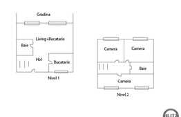 Casa insiruita 155 mp, teren 350 mp, semifinisata, in Buna Ziua