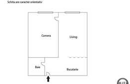 Vanzare 2 camere, 45 mp, A.C.  loc de parcare, la cateva minute de Billa