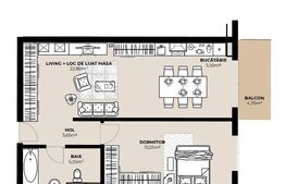 Apartament 2 camere, etaj 6, 52.75 mp, balcon, Cesiune, Marasti