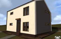 Vanzare casa 110 mp, 500 mp teren, semifinisata, zona linistita de case si vile