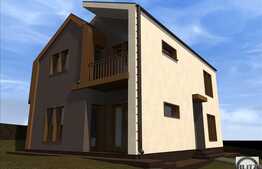 Vanzare casa 110 mp, 500 mp teren, semifinisata, zona linistita de case si vile