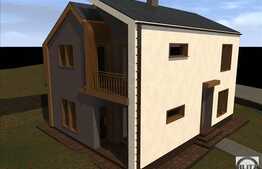 Vanzare casa 110 mp, 500 mp teren, semifinisata, zona linistita de case si vile