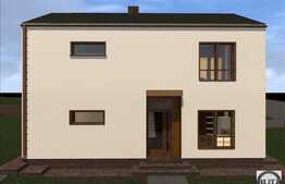 Vanzare casa 110 mp, 500 mp teren, semifinisata, zona linistita de case si vile