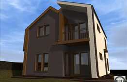 Vanzare casa 110 mp, 500 mp teren, semifinisata, zona linistita de case si vile