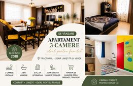 Apartament 3 camere, etajul 2 | parcare inclusa | Tractorul 