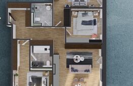 Apartament 4 camere, 100 mp, 2 balcoane 18 mp, proiect nou nZEB, zona Rivus