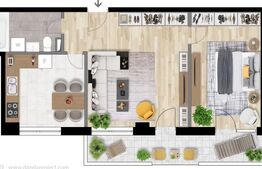 Apartament 2 camere decomandate, 53 mp, zona Iulius Mall