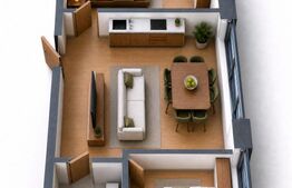 Apartament cu C.F. 3 camere in bloc nou, Mărăști