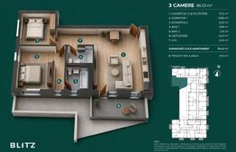 Apartament 3 camere premium | Ansamblu nou | Buna Ziua