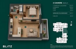 Apartament 2 camere / Ansamblu Modern NZEB / Buna Ziua