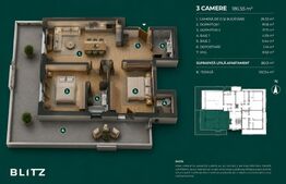 Apartament 3 camere / Gradina Impresionanta/ Ansamblu nZEB / Buna Ziua