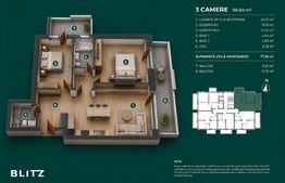 Apartament exclusivist 3 camere \ ansamblu Nou nZEB \ Buna Ziua