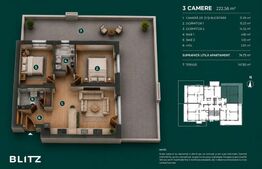 Apartament 3 camere / Buna Ziua / Gradina Superba /Ansamblu Nou