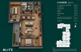 Apartament 3 camere / Ansamblu Nou nZEB / Buna Ziua