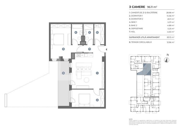 Apartament de vânzare 3 camere Bună Ziua - 197557AV | BLITZ Cluj-Napoca | Poza1
