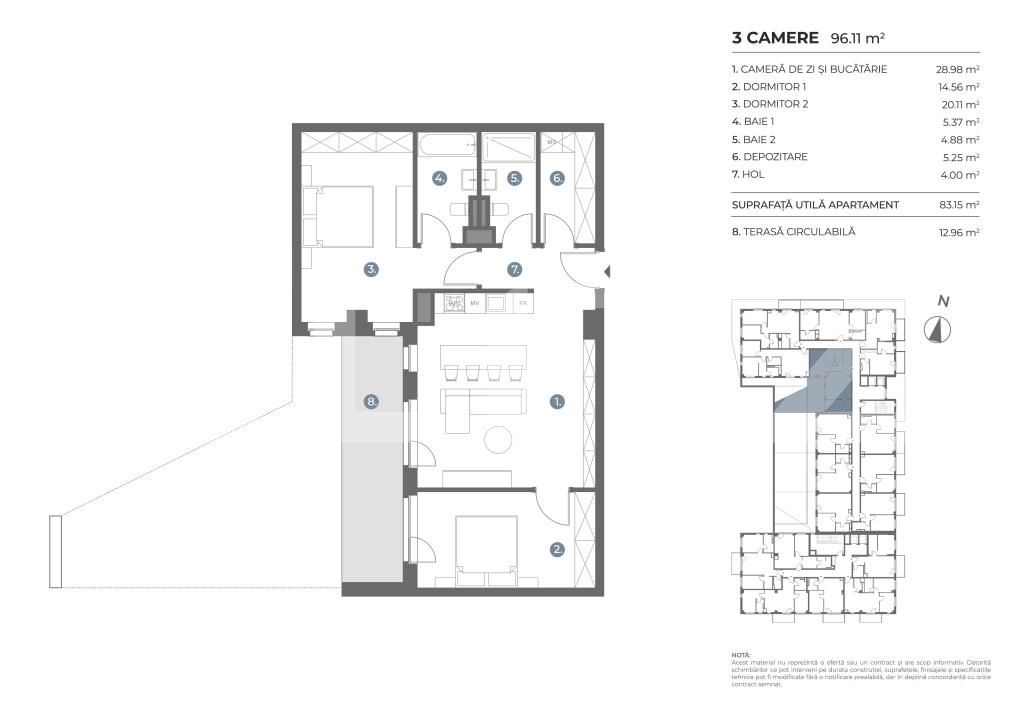 Apartament de vânzare 3 camere Bună Ziua - 197557AV | BLITZ Cluj-Napoca | Poza3