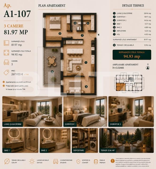 Apartament de vânzare 3 camere Bună Ziua - 197557AV | BLITZ Cluj-Napoca | Poza3