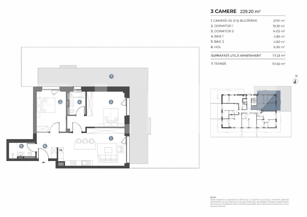 Apartament de vânzare 3 camere Bună Ziua - 197561AV | BLITZ Cluj-Napoca | Poza3