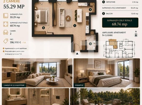 Apartament de vânzare 2 camere Bună Ziua - 197562AV | BLITZ Cluj-Napoca | Poza3