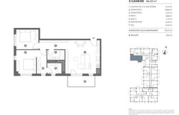 Apartament 3 camere, 78 mp | Standarde nZEB | Ansamblu nou | Buna Ziua