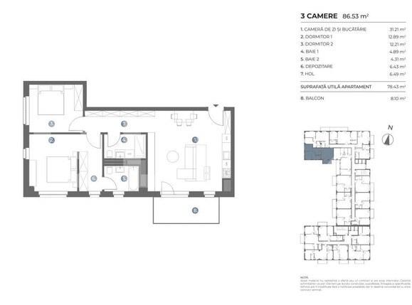 Apartament de vânzare 3 camere Bună Ziua - 197563AV | BLITZ Cluj-Napoca | Poza3