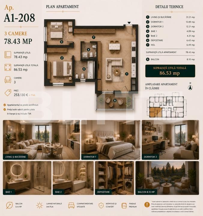 Apartament de vânzare 3 camere Bună Ziua - 197563AV | BLITZ Cluj-Napoca | Poza2