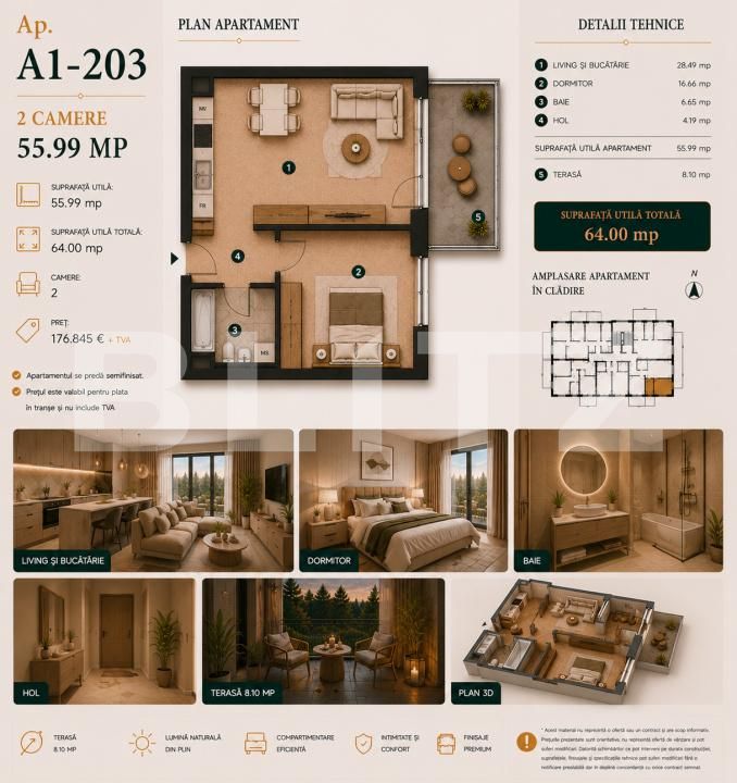 Apartament de vânzare 2 camere Bună Ziua - 197564AV | BLITZ Cluj-Napoca | Poza2