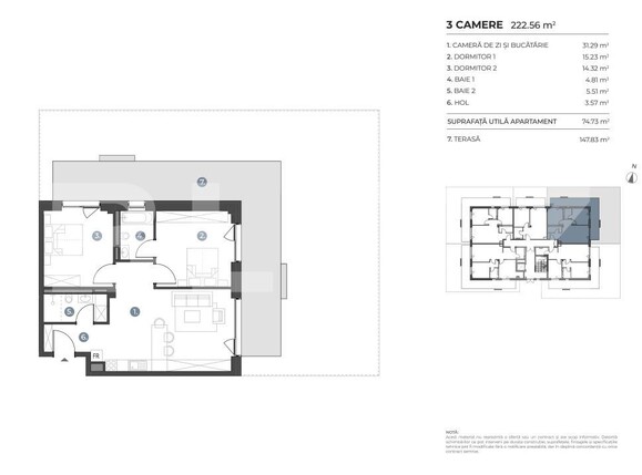 Apartament de vânzare 3 camere Bună Ziua - 197582AV | BLITZ Cluj-Napoca | Poza3