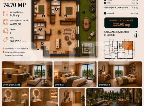 Apartament de vânzare 3 camere Bună Ziua - 197582AV | BLITZ Cluj-Napoca | Poza2